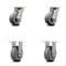Service Caster 5 Inch Kingpinless Thermoplastic Rubber Wheel Swivel Caster Swivel 2 Rigid, 2PK SCC-KP30S520-TPRRF-2-R-2 - alternate 1